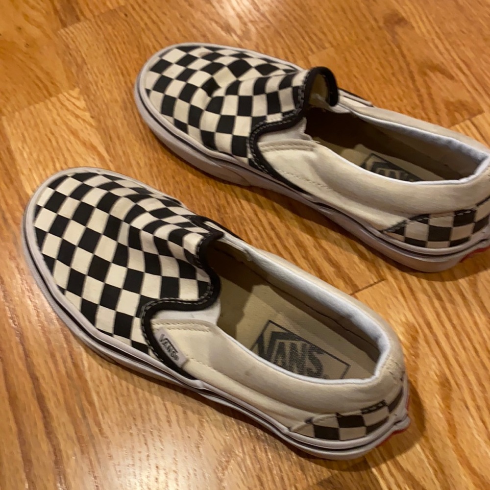 Vans Kids Checkered Slip-On Shoes- Size 3 Kids